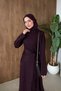 Lafeza Scarf Detail Mercerized Suit Plum - 4