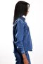 Blue Denim Shirt with Removable Scarf 8430 - 5