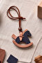 Navy Blue Rocking Toy Horse Figure Beaded Bag Ornament Decor Hanger Ct009 - 3