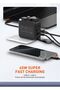 Q2618 GaN 65W Fast Charging Universal Travel Fast Charger comes with its own EU pin adapter With USB-C To USB-C Cable - Black - 5