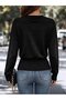 Elevate Your Style with Exquisite Details - Women's Double-Breasted Lapel Waist Buckle Button Detail Long Sleeve Acrylic Blouse - 3