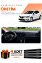 Renault Megane 4 (2016-2024) Compatible Dashboard Protection Cover Auto Cover - Black-Blue - Re041
