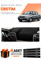 Fiat Albea (2005-2012) Compatible Dashboard Protection Cover Auto Cover - Black-Grey - Fi003
