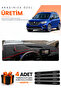 Renault Kangoo (2023-2026) Compatible Dashboard Protection Cover Auto Cover - Black-Red - Re053