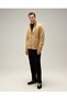 6Wm1024-Bg Men's Zippered Fleece Jacket, Beige. - 4