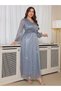 Rochie maxi, albastru - 5