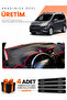 Ford Courier (2020-2023) Compatible Torpedo Protection Cover with Screen - Black-Red - Fo005