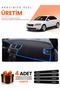 Volvo S40 (2008-2012) Compatible Dashboard Protection Cover Auto Cover - Black-Blue - Vo002