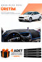 Ford Focus 3.5 Sedan (2014-2018) Compatible Dashboard Protection Cover Auto Cover - Black-Blue - Fo012