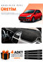 Fiat Punto Evo (2015-2021) Compatible Dashboard Protection Cover Auto Cover - Black-Grey - Fi017