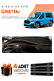 Ford Tourneo Connect (2023-2026) Compatible Dashboard Protection Cover Auto Cover - Black-Brown - Fo024