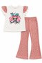 Girl's Printed Summer Short Sleeve Set - 2