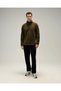 6Wm1023-Kh Men's Half-Zip Fleece Khaki - 7