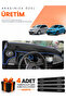 Renault Zoe (2012-2024) Compatible Dashboard Protection Cover Auto Cover - Black-Blue - Re051
