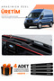 Ford Transit Type 1 (2020-2025) Compatible Torpedo Protection Cover Auto Cover - Black-Red - Fo032