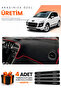 Peugeot 3008 Screenless (2010-2015) Compatible Dashboard Protection Cover Auto Cover - Black-Red - Pe016