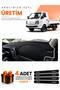 Hyundai H100 (2020-2024) Compatible Torpedo Protection Cover Auto Cover - Black-Grey - Hu023