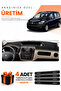 Daci̇a Dokker (2012-2020) Compatible Dashboard Protection Cover Auto Cover - Black-Beige - Da010