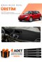 Renault Megane 3 Li̇f Ekran (2008-2015) Compatible Dashboard Protection Cover Auto Cover - Black-Grey - Re023