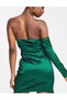 Rochie mini, verde - 2