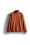 5Wm1603-Br Men's Half-Zip Sweatshirt, Terracotta Color.