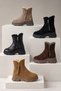 Women's Fur Lined Zippered Non-Slip Thermo Sole Winter Boots - 4