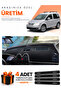 Volkswagen Caddy (2004-2010) Compatible Dashboard Protection Cover Auto Cover - Black-Grey - Vw002