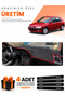 Peugeot 306 (1993-2002) Compatible Torpedo Protection Cover Auto Cover - Black-Red - Pe008