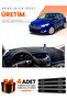Ford Focus 3 (2011-2016) Compatible Dashboard Protection Cover Auto Cover - Black-Blue - Fo012