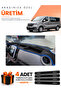 Renault Trafic Coverless (2015-2022) Compatible Dashboard Protection Cover Auto Cover - Black-Blue - Re047