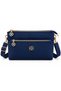 Women's Three-Compartment Faux Leather Stylish Handbag and Shoulder Bag with Gold Accessories