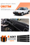 Toyota Corolla Findik Kasa (1988-1991) Compatible Dashboard Protection Cover Auto Cover - Black-Grey - To011