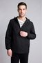 C5821Axbk27 Black Water Repellent Hooded Raincoat