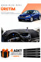 Ford Focus 3.5 Hatchback (2014-2018) Compatible Dashboard Protection Cover Auto Cover - Black-Grey - Fo012