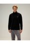 6Wm1023-Bk Men's Half-Zip Fleece Black - 2