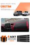 Toyota Proace City (2020-2026) Compatible Dashboard Protection Cover Auto Cover - Black-Red - To021