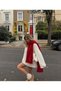 Women's Red Soft Textured Tasseled Thick Winter Scarf – Warm Oversized Shawl Scarf - 3