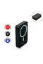 Glow Mag 10K 10,000mAh Magnetic Wireless Power Bank with Light-Up Logo, 15W Fast Charging, Black