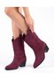 Women's Burgundy Suede Embroidered Western Talia Cowboy Boots