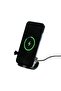 Desktop Wireless Charging Stands 15W Fast Charging, Black - 2