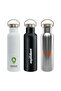 Stainless Steel Bamboo Flask - Model TM-013-SL, Silver - 5