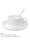 Ceramic Saucer Teacups with Spoon - 3