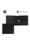 Pebble Leather 6CC Classic Fold Wallet with 6CC Cardholder - Black