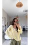 Lemon Yellow V-Neck Dlv Mercerized Knitwear - 3