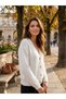 White Women's Furry Cardigan - 4