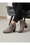 Genuine Leather Mink Zipper Detailed 5 cm Short Heeled Women's Boots - 4