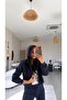 Navy Blue Three-Thread Zippered Crop Hoodie - 4