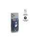 Marz - Magnetic Phone Cardholder with Tag Pocket - Navy Blue