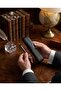 Leather Single Pen Case with Flap - Black - 5