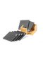 Laax - Rpet Set of 6 Felt Coasters with Bamboo Stand, Dark Grey - 3